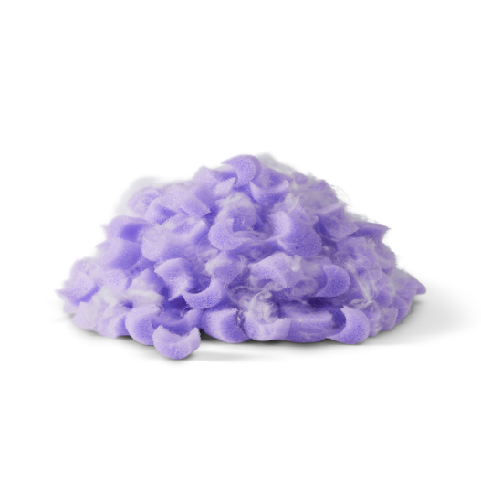 Purple Freeform pillow fill detail